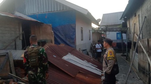 Kerusakan bangunan akibat gempa di Lombok Utara, Selasa (14/5/2024).