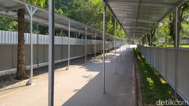 Lokasi relokasi pedagang Candi Borobudur di sekitar eks Kandang Gajah, Selasa (14/5/2024).