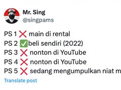 Meme Sejarah Beli PS 1-5, Gegara Sunat hingga Cuma Nonton di YouTube