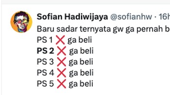Edisi nggak beli dari PS 1-5. Foto: Twitter