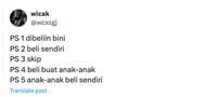 Meme Beli PS