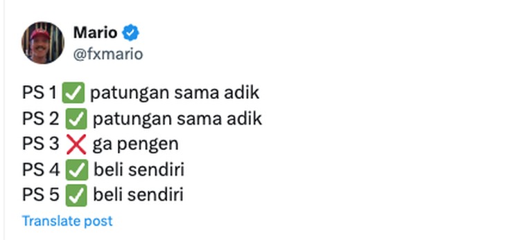Meme Beli PS