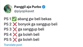 Dari PS 1 beli bekas, PS 5 nggak boleh beli. Foto: Twitter