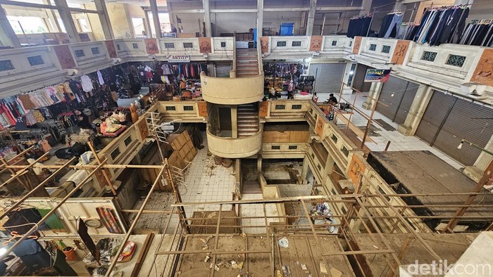Kondisi Blok C Pasar Semarapura, Klungkung, Selasa (14/5/2024). (foto : Putu Krista/detikBali).