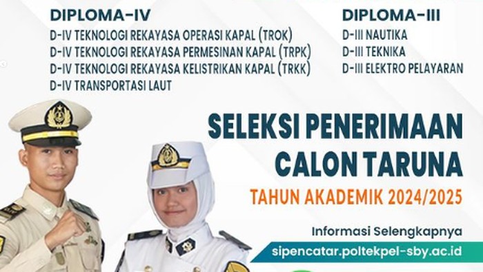 Pendaftaran sekolah kedinasan Poltekpel Surabaya 2024.