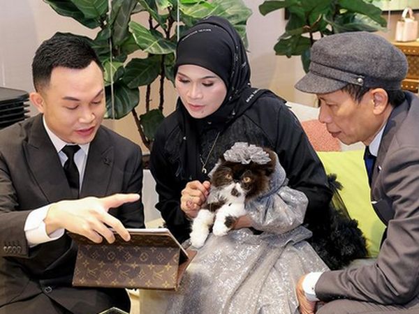 7 Potret Mewah Ulang Tahun Kucing Sultan, Dirayakan di Butik Louis Vuitton