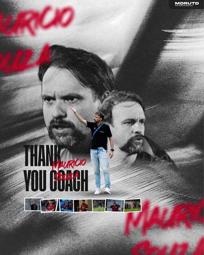 Poster terima kasih Madura United pada Mauricio Souza