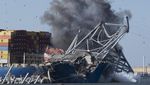Potret Jembatan Baltimore AS Dibongkar dengan Cara Diledakkan