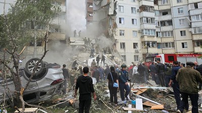 Rudal Ukraina Hantam Apartemen di Rusia, 7 Orang Tewas