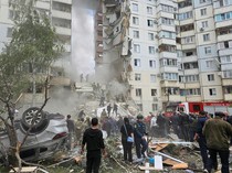 Video: Detik-Detik Drone Ukraina Hantam Apartemen di Rusia