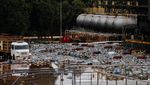 Depot Gas di Brasil Kebanjiran, Tabung Berhamburan