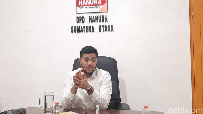 Ketua Hanura Sumut El Adrian Shah (Nizar Aldi/detikSumut)
