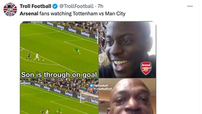 Meme Tottenham Keok, Arsenal Diolok-olok