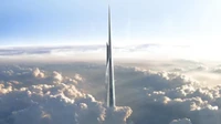 Adalah Menara Jeddah di Arab Saudi yang sedang dalam pembangunan. Gedung ini akan memiliki ketinggian 1.000 meter dan hampir 200 meter lebih tinggi dari gedung lain di dunia yang paling tinggi saat ini (Foto: BBC)