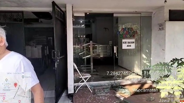 Penampakan toko kue di Surabaya usai dibobol maling