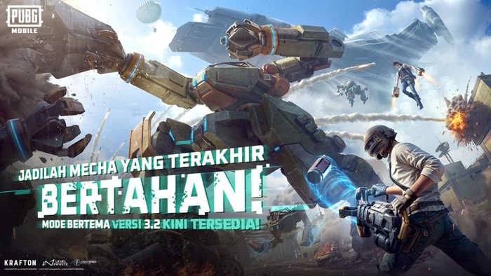 Update PUBG Mobile versi 3.2 sudah bisa dinikmati. Pengembang merilis mode baru dengan tema Mecha Fusion yang sudah bisa dimainkan hari ini, Rabu (15/5/2024).