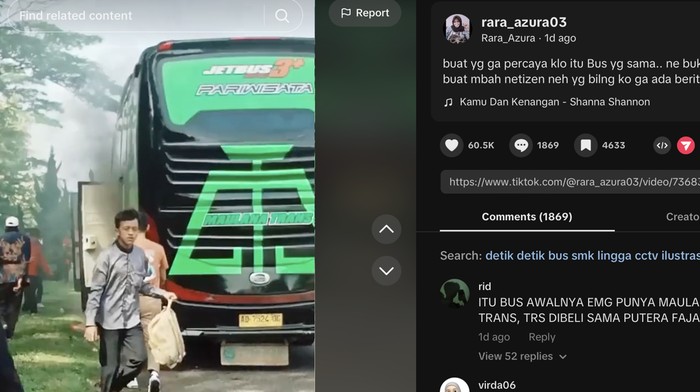 Viral bus berpelat AD-7524-OG terbakar