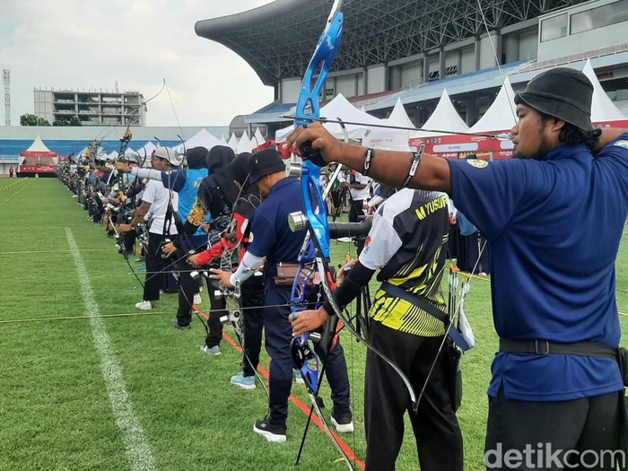 Kejuaraan Gladi Barebow Asia Championship 2024 di Stadion Mandala Krida, Kota Jogja, Kamis (16/5/2024).