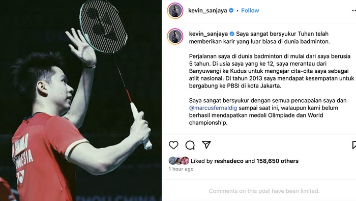 Kevin Sanjaya pensiun