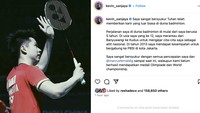 Instagram Kevin Sanjaya Diserbu Usai Tulis Ucapan Perpisahan