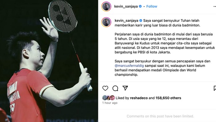 Kevin Sanjaya pensiun