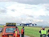 Kondisi Pesawat Jemaah Haji yang Mesinnya Terbakar di Makassar