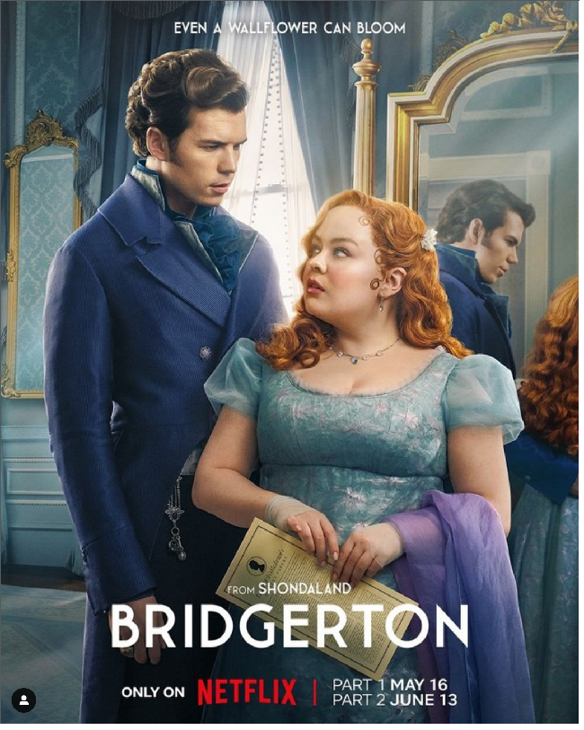 Kini pada Bridgerton Season 3, Nicola jadi bintang utamanya. Bridgerton 3 akan mengangkat kisah cinta Penelope Featherington yang diperankan Nicola dengan Colin Bridgerton yang diperankan Luke Newton. Foto: Dok. Netflix