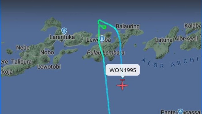 Radar penerbangan pesawat Kupang tujuan Lembata, Kamis (15/5/2024).