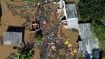 Potret Hewan Peliharaan Ngungsi ke Atap Rumah Saat Banjir Brasil