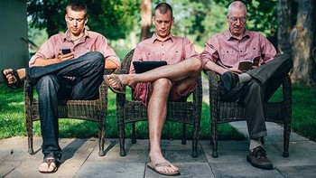 3 generasi sedang bersantai. Foto: boredpanda