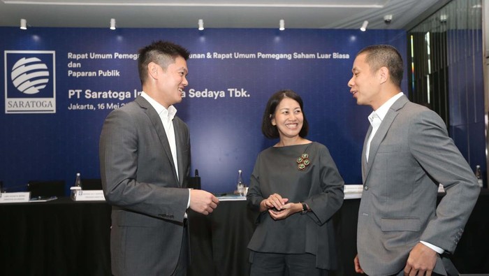 PT Saratoga Investama Sedaya Tbk gelar Rapat Umum Pemegang Saham Tahunan dan Luar Biasa di Jakarta. Rapat menyetujui pembagian dividen.
