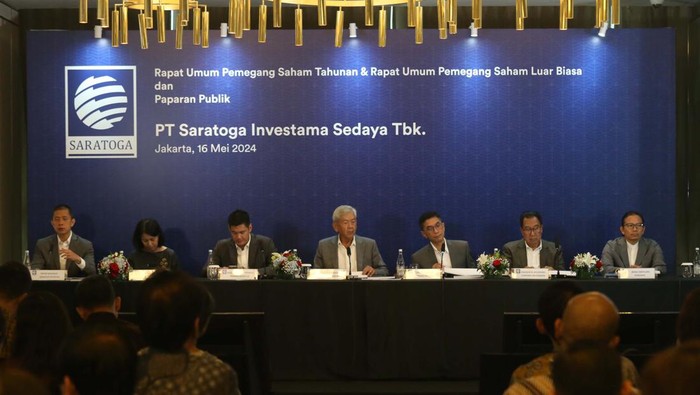 PT Saratoga Investama Sedaya Tbk gelar Rapat Umum Pemegang Saham Tahunan dan Luar Biasa di Jakarta. Rapat menyetujui pembagian dividen.