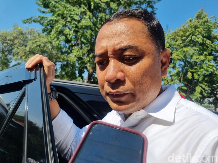 Wali Kota Surabaya Eri Cahyadi ditemui di Jalan Arjuno, Surabaya.