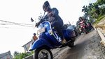 Ada Peninggian Jalan di Maruga, Lalin Depan Pemkot Tangsel Macet