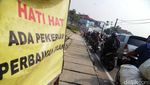 Ada Peninggian Jalan di Maruga, Lalin Depan Pemkot Tangsel Macet