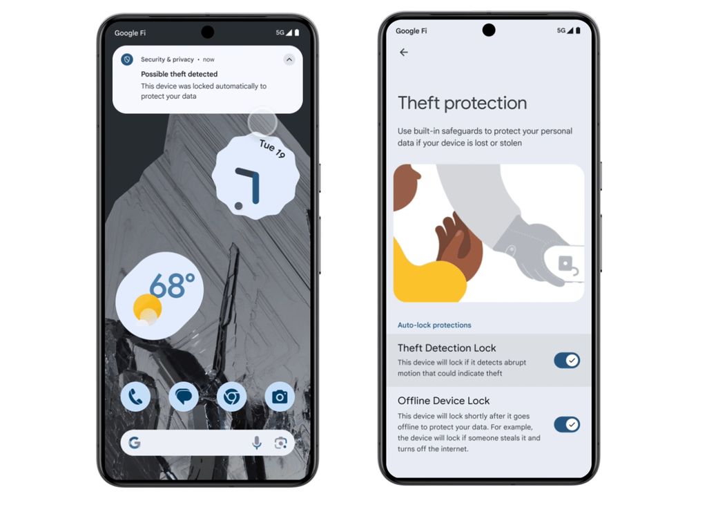 Fitur AI untuk mendeteksi pencurian HP Android.