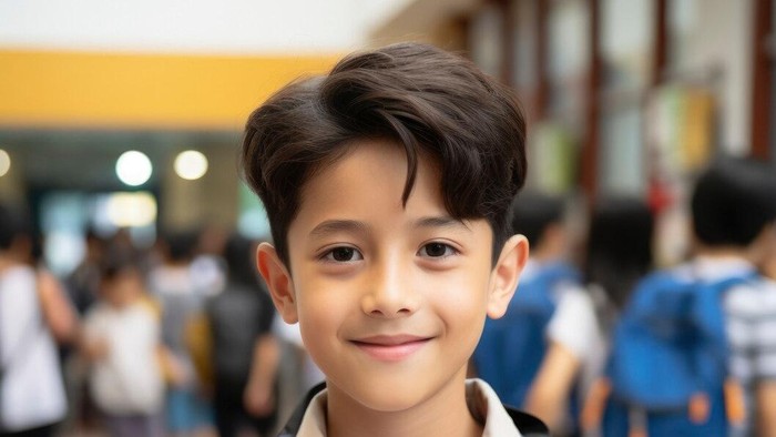Contoh gaya rambut anak.