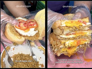 Gokil! Menu Roti Bakar Isi Indomie Sambal Kalori Jumbo di Jogja