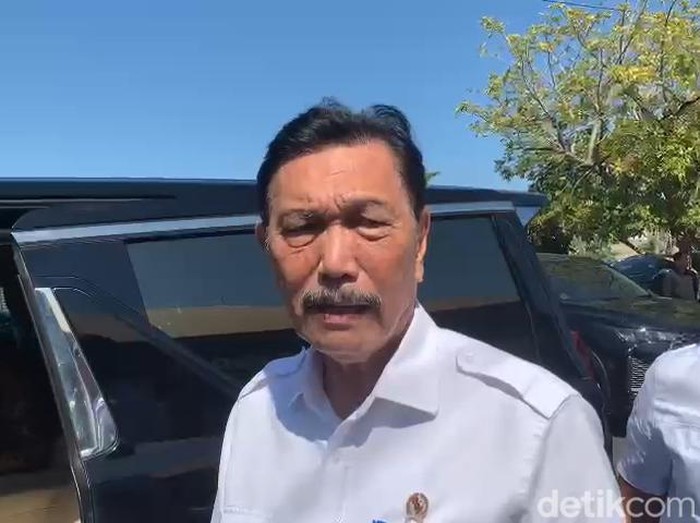 Menteri Koordinator Kemaritiman dan Investasi Luhut Binsar Pandjaitan di Denpasar, Jumat (17/5/2024). (Aryo Mahendro/detikBali).