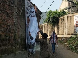Spanduk Supian Suri Dicopot Satpol PP Depok, Begini Respons PDIP
