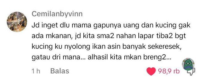 Tak Punya Uang, Orang Ini Terpaksa Makan Ikan Asin Bareng Kucingnya