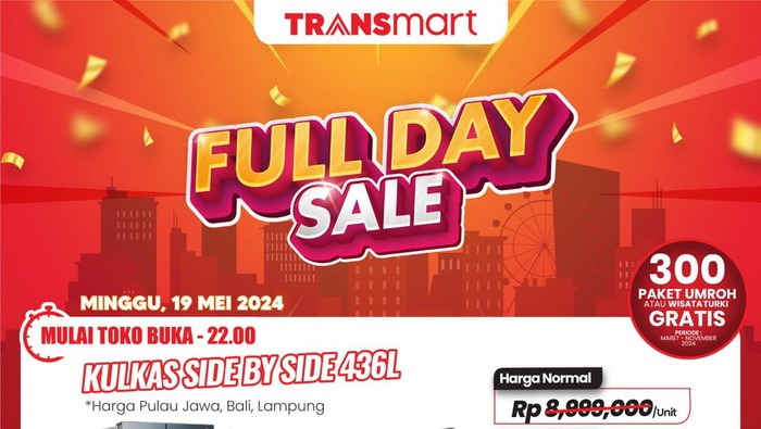 Buruan Serbu! Beli Kulkas di Transmart Full Day Sale Bisa Hemat Rp 2 Jutaan