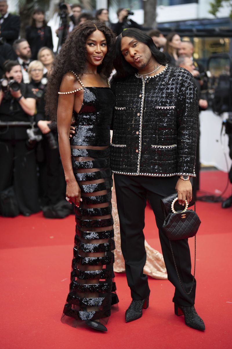 Law Roach, left, and Naomi Campbell pose for photographers upon arrival at the premiere of the film 'Furiosa: A Mad Max Saga' at the 77th international film festival, Cannes, southern France, Wednesday, May 15, 2024. (Photo by Scott A Garfitt/Invision/AP)