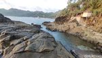 Potret Senja di Pantai Wediombo Gunungkidul