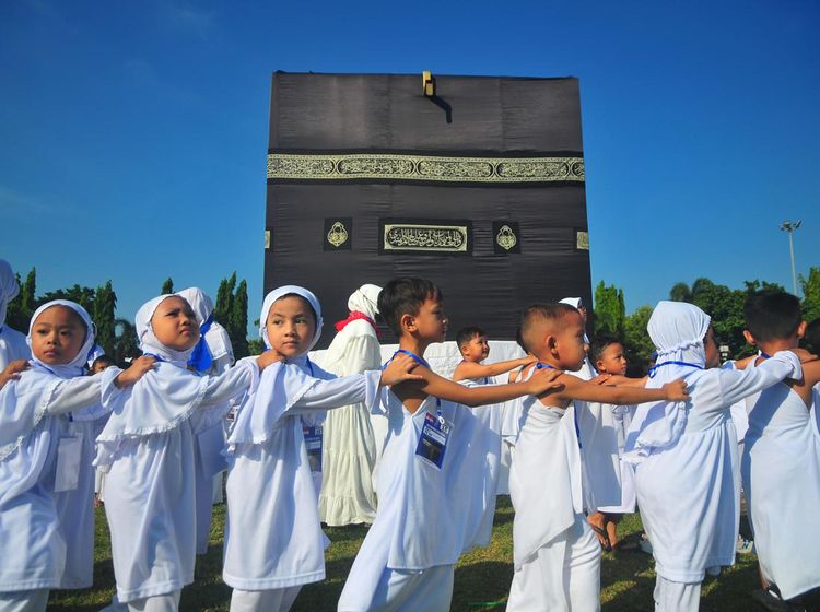 Potret Anak-anak Antusias Ikut Pendidikan Manasik Haji