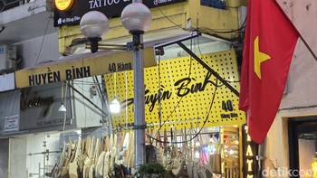 Momen Hanoi menjelang malam. Cahayanya temaram tapi indah. Foto: detikINET/Aisyah Kamaliah