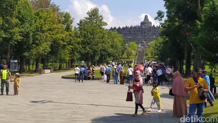 Suasana Candi Borobudur, Sabtu (18/5/2024).