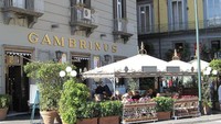 Kota Naples di Italia terkenal dengan Cafe Gambrinus yang jadi ikon wisata bersejarah di sana. Kafe mewah ini sudah buka sejak tahun 1860 dengan interior kafe mewah seperti istana. Foto: Site/Pool
