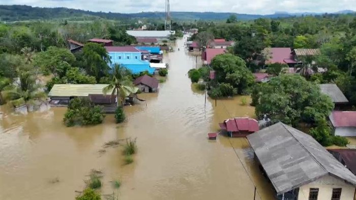 Banjir di Kutai Barat.