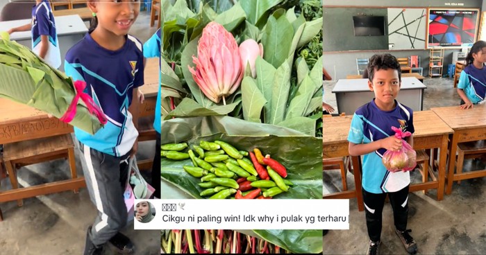 Beda dari yang Lain! Guru Ini Dapat Hadiah Sayur hingga Wajan dari Murid